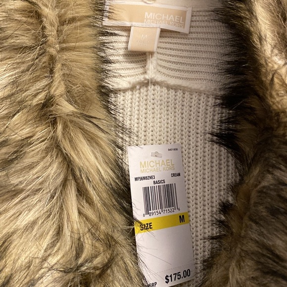 MICHAEL Michael Kors Faux-Fur Buckle/Zip Up Poncho - Picture 12 of 14